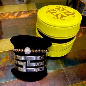 Rustic Cuff Gold/Silver 2 Bracelet set